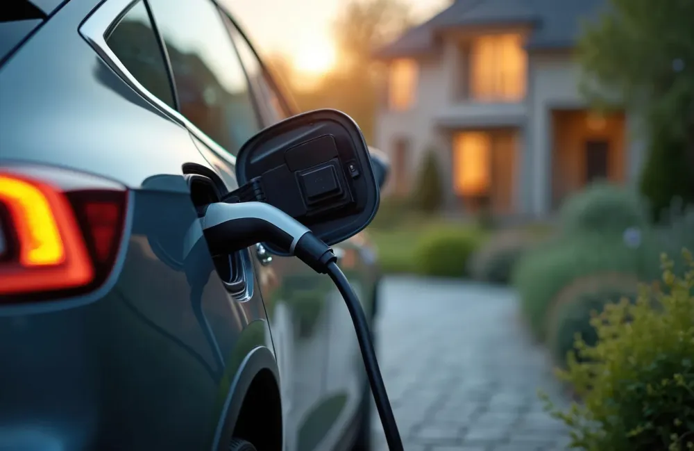 Borne électrique près de Neuillé‑Pont‑Pierre